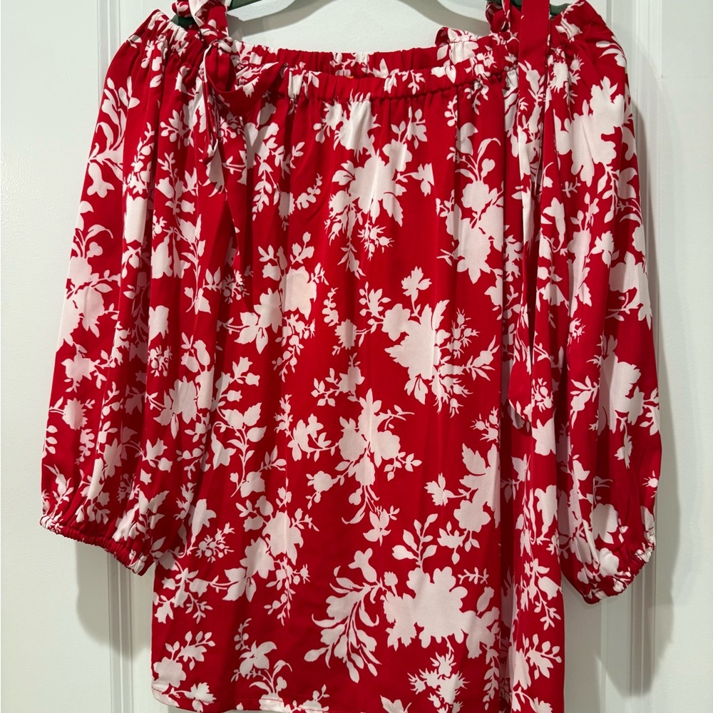 🐣3/$30🌷 Floral Off-Shoulder Top by Gigi Parker, size S, NWT!